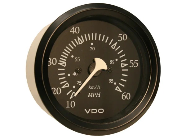 VDO Cockpit Marine 85mm (3-3/8") 60 MPH Pitot Speedometer - Black Dial/Bezel