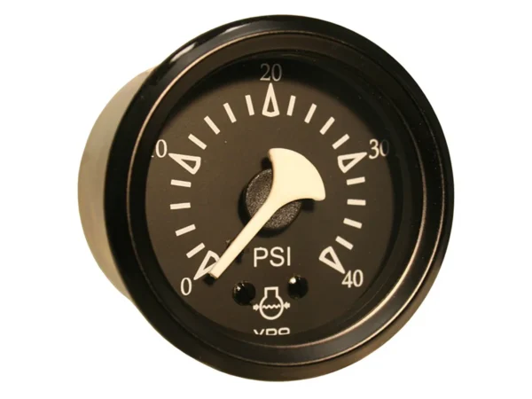 VDO Cockpit Marine 52mm (2-1/16") Mechanical Water Pressure Gauge - Black Dial/Bezel