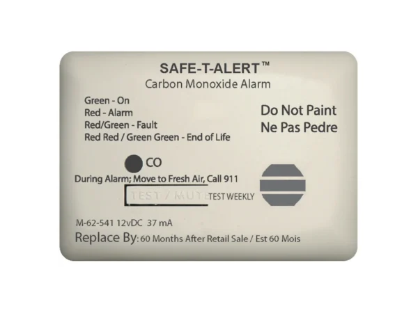 Safe-T-Alert 62 Series Carbon Monoxide Alarm - 12V - 62-541-Marine Surface Mount - White