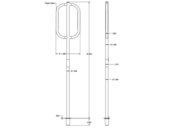 TACO "Come On Board" Handle - Fixed Base Mount - Image 2