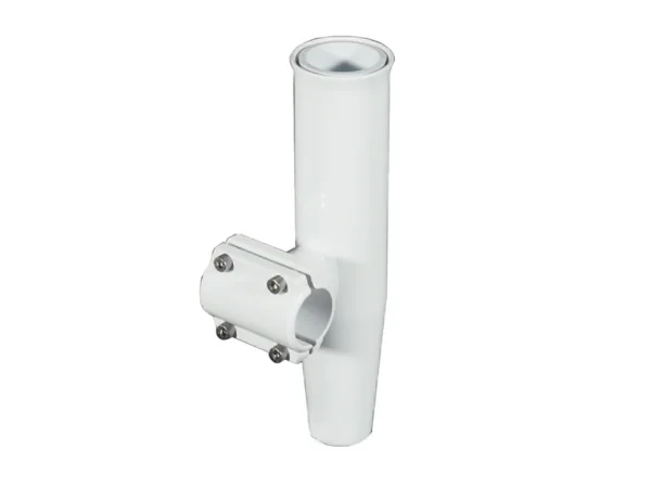 Lee's Clamp-On Rod Holder - White Aluminum - Horizontal Mount - Fits 1.900" O.D. Pipe