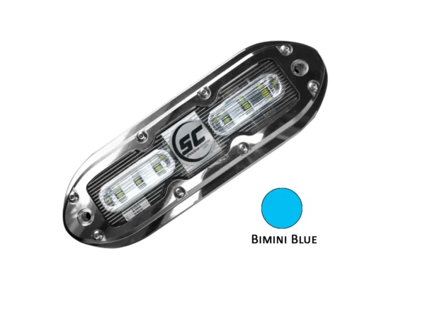 Shadow-Caster SCM-6 LED Underwater Light w/20' Cable - 316 SS Housing - Bimini Blue