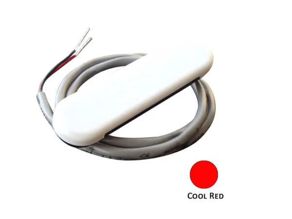 Shadow-Caster Courtesy Light w/2' Lead Wire - White ABS Cover - Cool Red - 4-Pack