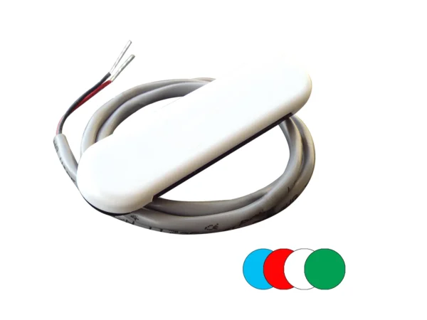 Shadow-Caster Courtesy Light w/2' Lead Wire - White ABS Cover - RGB Multi-Color - 4-Pack