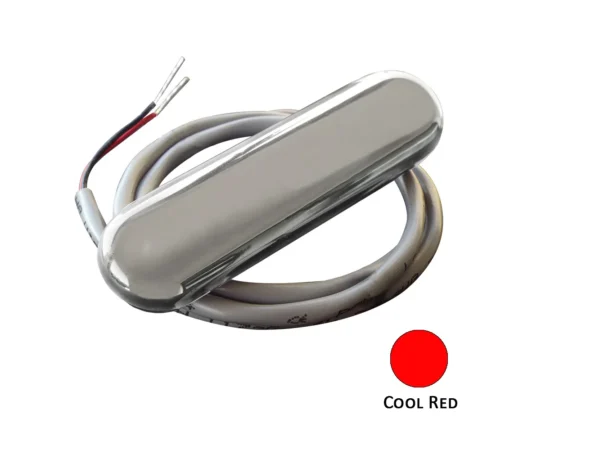 Shadow-Caster Courtesy Light w/2' Lead Wire - 316 SS Cover - Cool Red - 4-Pack