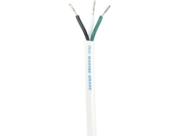 Ancor White Triplex Cable - 16/3 AWG - Round - 100'