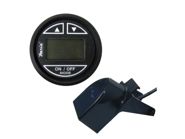 Faria Euro Black 2" Depth Sounder w/Transom Mount Transducer