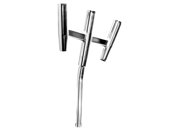 Tigress Triple Aluminum Kite Rod Holder - Bent Butt - Polished