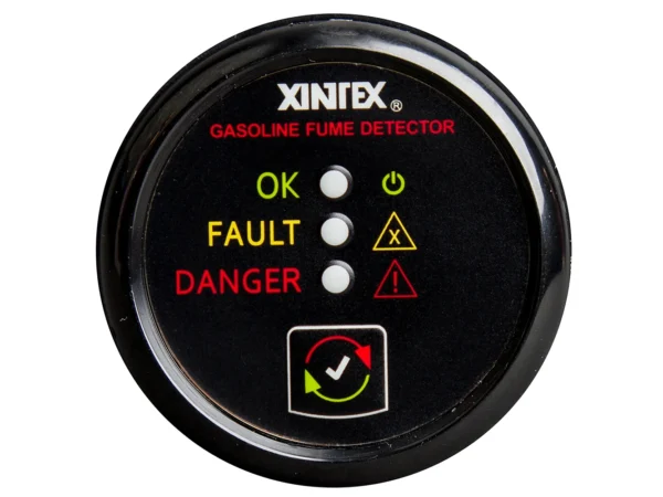 Fireboy-Xintex Gasoline Fume Detector - Black Bezel - 12/24V