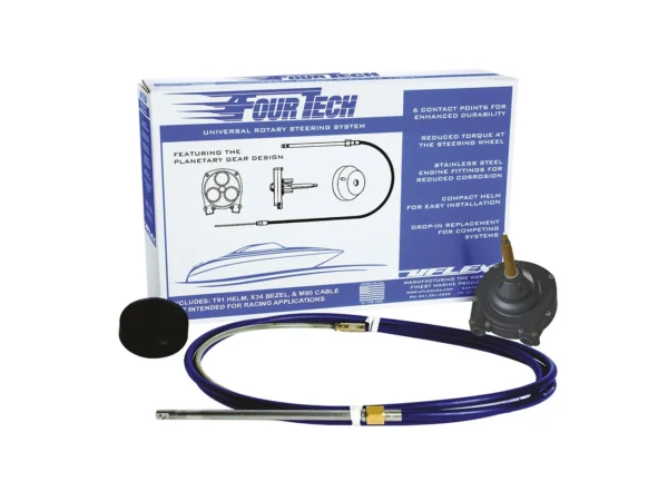 Uflex Fourtech 15' Mach Rotary Steering System w/Helm, Bezel & Cable