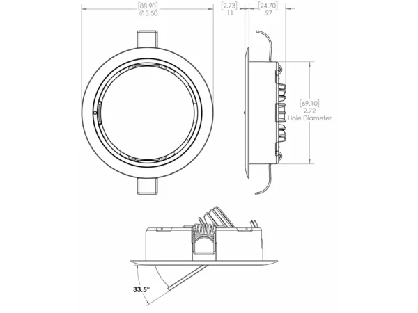 Lumitec Mirage Positionable Down Light - Spectrum RGBW Dimming - Polished Bezel - Image 5