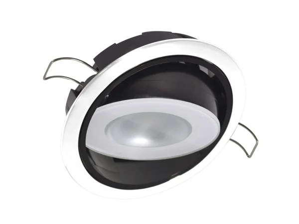 Lumitec Mirage Positionable Down Light - White Dimming, Red/Blue Non-Dimming - White Bezel