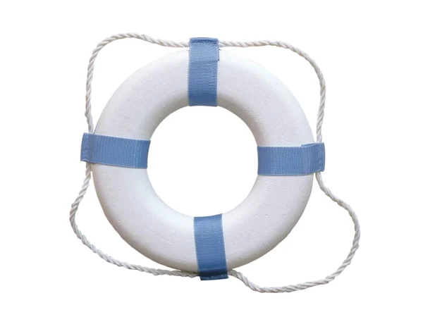 Taylor Made Decorative Ring Buoy - 20" - White/Blue - Not USCG Approved