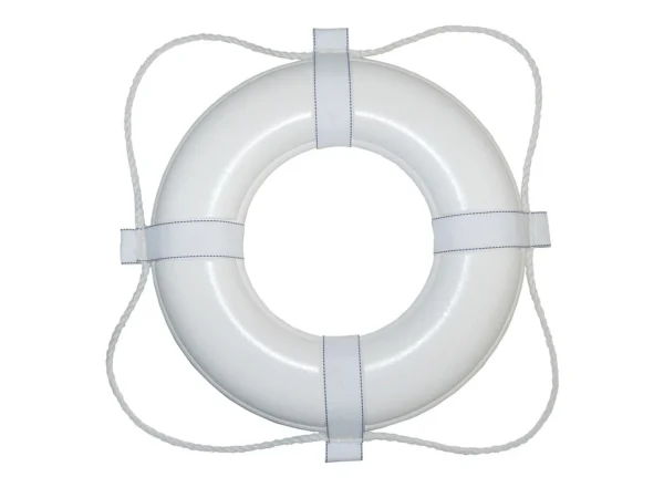 Taylor Made Foam Ring Buoy - 20" - White w/White Grab Line