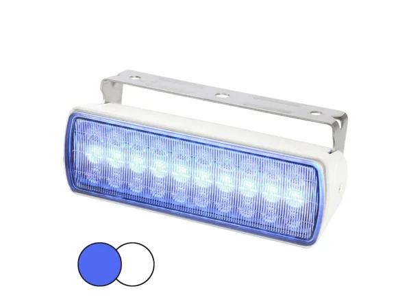 Hella Marine Sea Hawk XL Dual Color LED FloodLights - Blue/White LED - White Housing