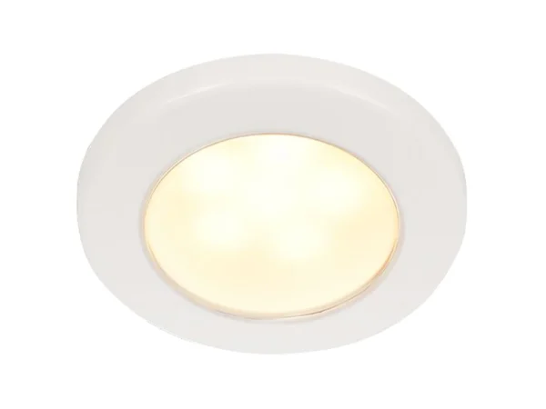 Hella Marine EuroLED 75 3" Round Screw Mount Down Light - Warm White LED - White Plastic Rim - 12V