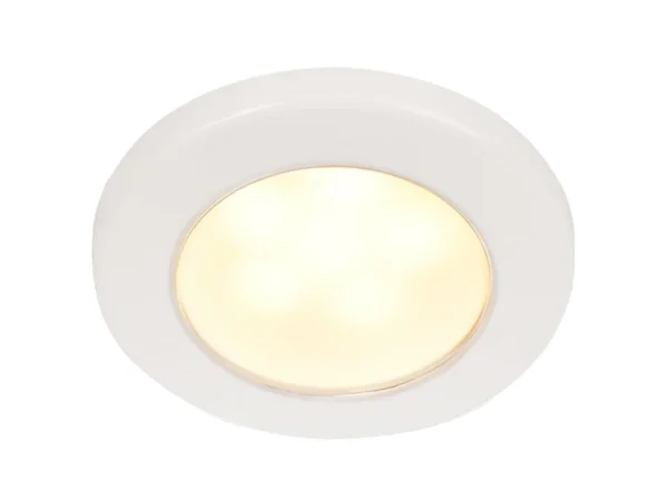 Hella Marine EuroLED 75 3" Round Screw Mount Down Light - Warm White LED - White Plastic Rim - 24V