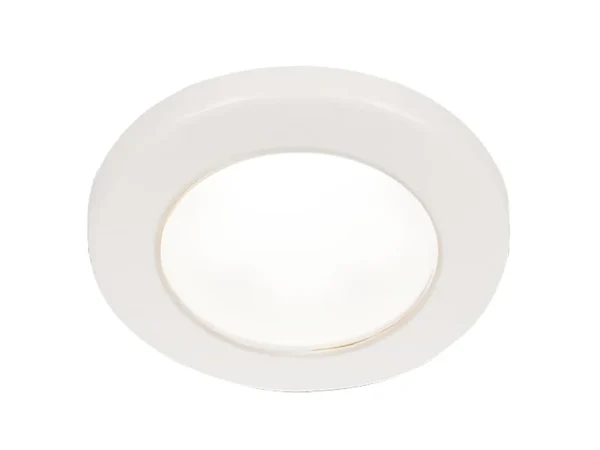 Hella Marine EuroLED 75 3" Round Screw Mount Down Light - White LED - White Plastic Rim - 12V