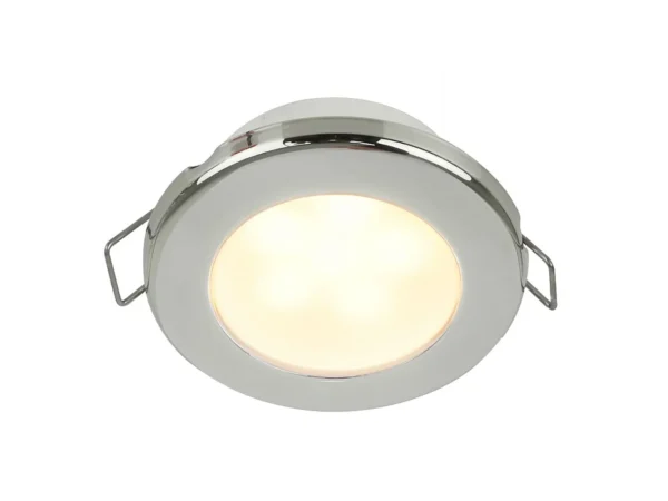 Hella Marine EuroLED 75 3" Round Spring Mount Down Light - Warm White LED - Stainless Steel Rim - 12V