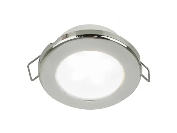 Hella Marine EuroLED 75 3" Round Spring Mount Down Light - White LED - Stainless Steel Rim - 24V