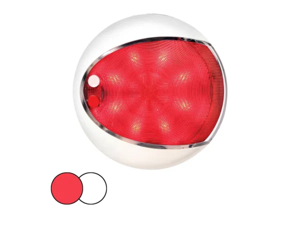 Hella Marine EuroLED 130 Surface Mount Touch Lamp - Red/White LED - White Housing