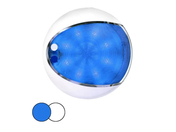 Hella Marine EuroLED 175 Surface Mount Touch Lamp - Blue/White LED - White Housing