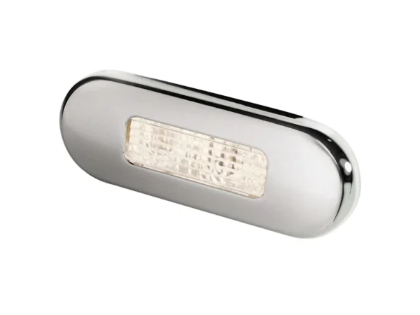 Hella Marine Surface Mount Oblong LED Courtesy Lamp - Warm White LED - Stainless Steel Bezel