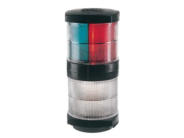 Hella Marine Tri-Color Navigation Light/Anchor Navigation Lamp- Incandescent - 2nm - Black Housing - 12V