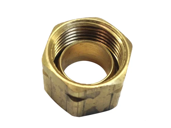 Uflex Brass Compression Nut w/Sleeve #61CA-6