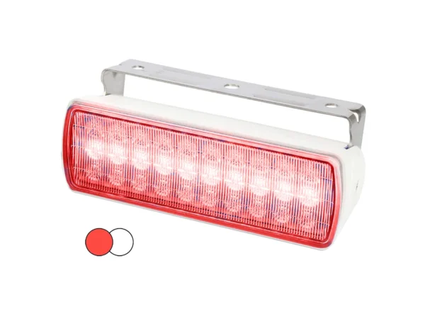 Hella Marine Sea Hawk XL Dual Color LED Floodlights - Red/White LED - White Housing