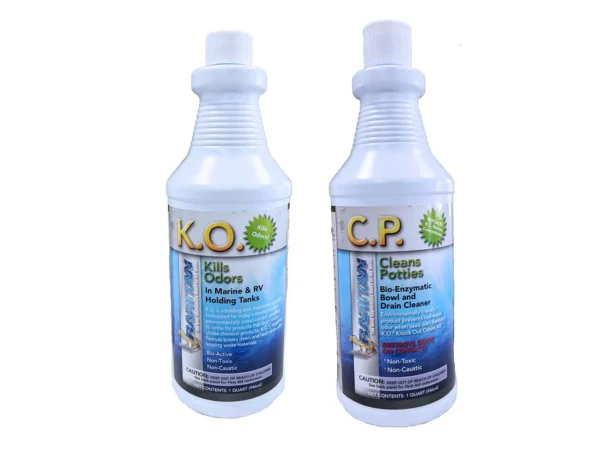 Raritan Potty Pack w/K.O. Kills Odors & C.P. Cleans Potties - 1 of Each - 32oz Bottles