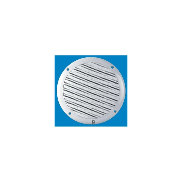 Poly-Planar Waterproof 6" 2 Way Coax - Integral Grill Performance Speakers 80W Per Pair, White (Sold as Pair)