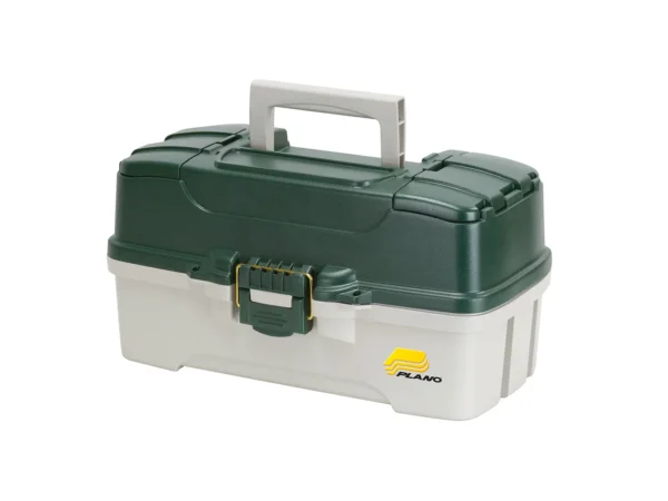 Plano 3-Tray Tackle Box w/Duel Top Access - Dark Green Metallic/Off White