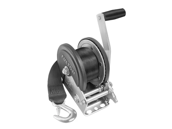 Fulton 1500lb Single Speed Winch w/20' Strap & Cover