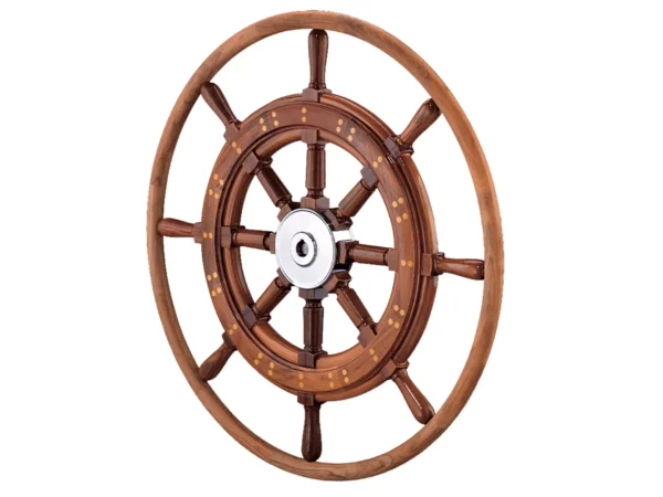 Edson 30" Teak Yacht Wheel w/Teak Rim & Chrome Hub