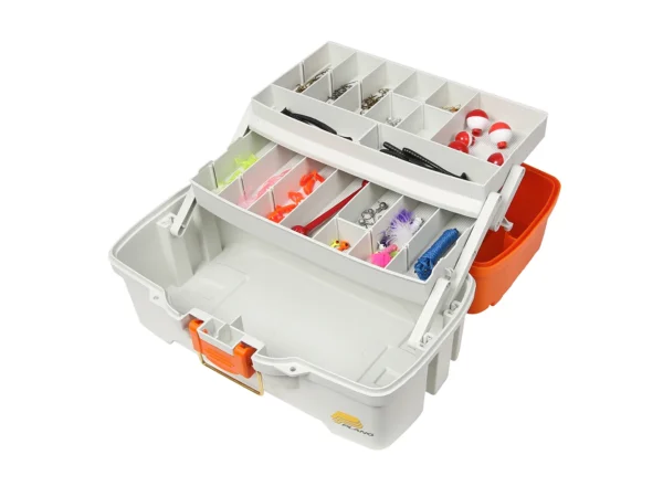 Plano Ready Set Fish Two-Tray Tackle Box - Orange/Tan