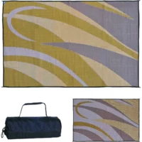 Ming's Mark Reversible Mat, Graphic Brown/Gold, 8' x 20'