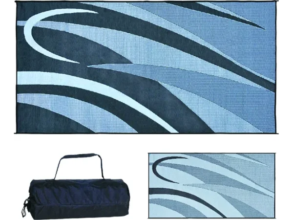 Ming's Mark Reversible Mat, Graphic Black/Silver, 8' x 16' - Image 2