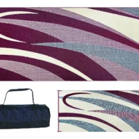Ming's Mark Reversible Mat, Graphic Burgundy/Beige, 8' x 20'