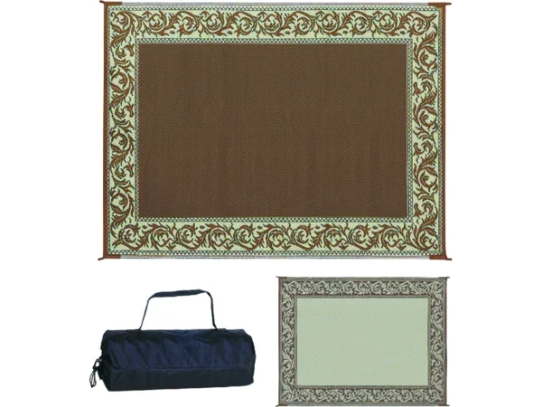 Ming's Mark Reversible Mat, Classical Brown/Beige, 8' x 20'