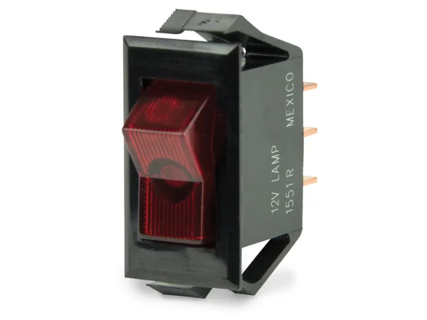 BEP Illuminated SPST Rocker Switch - Red LED - 12V - OFF/ON