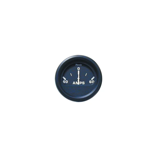 Faria 12822 Euro Black 2" Ammeter Gauge (60-0-60)