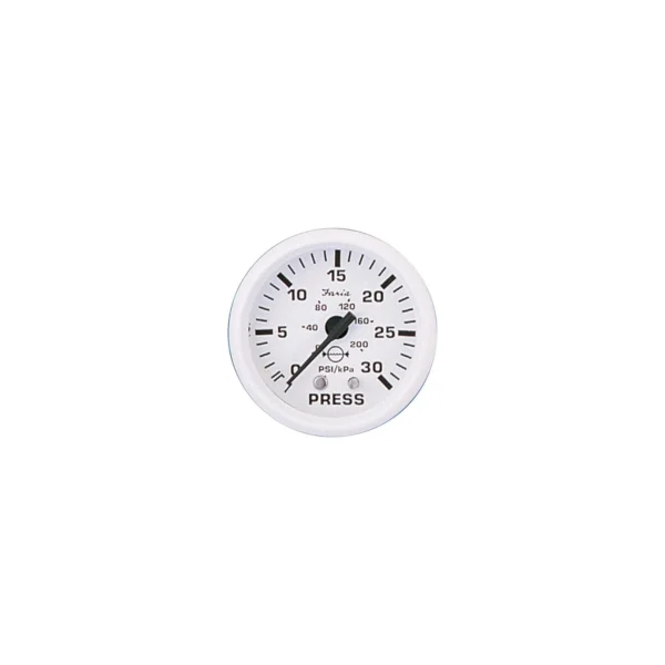 Faria Dress White 2" Water Pressure Gauge Kit 30 PSI - Image 2