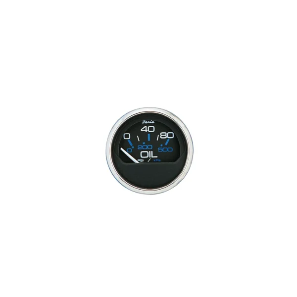 Faria Chesapeake SS Black 2" Gauge - Oil Pressure Gauge 80 PSI - Image 2