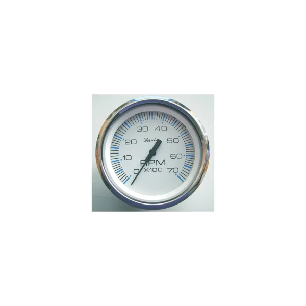 Faria Chesapeake SS White 4" Gauge - Tachometer, 7000 universal-all outboards - Image 2