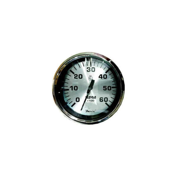 Faria F36004 Spun Silver Tachometer