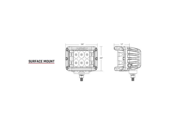 RIGID Industries D-SS PRO Flood LED Surface Mount - Pair - White - Image 2