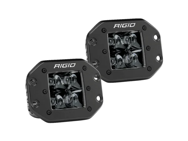 RIGID Industries D-Series PRO Flush Mount - Spot LED - Midnight Edition - Pair - Black