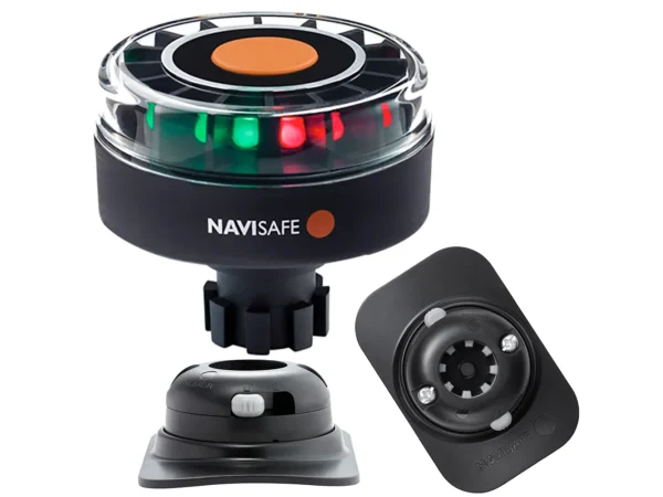 Navisafe Navilight Tricolor 2NM w/Navibolt Base & RIB Mount - Black