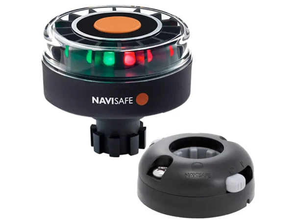 Navisafe Navilight Tricolor 2NM w/Navibolt Base & Horizontal Mount - Black